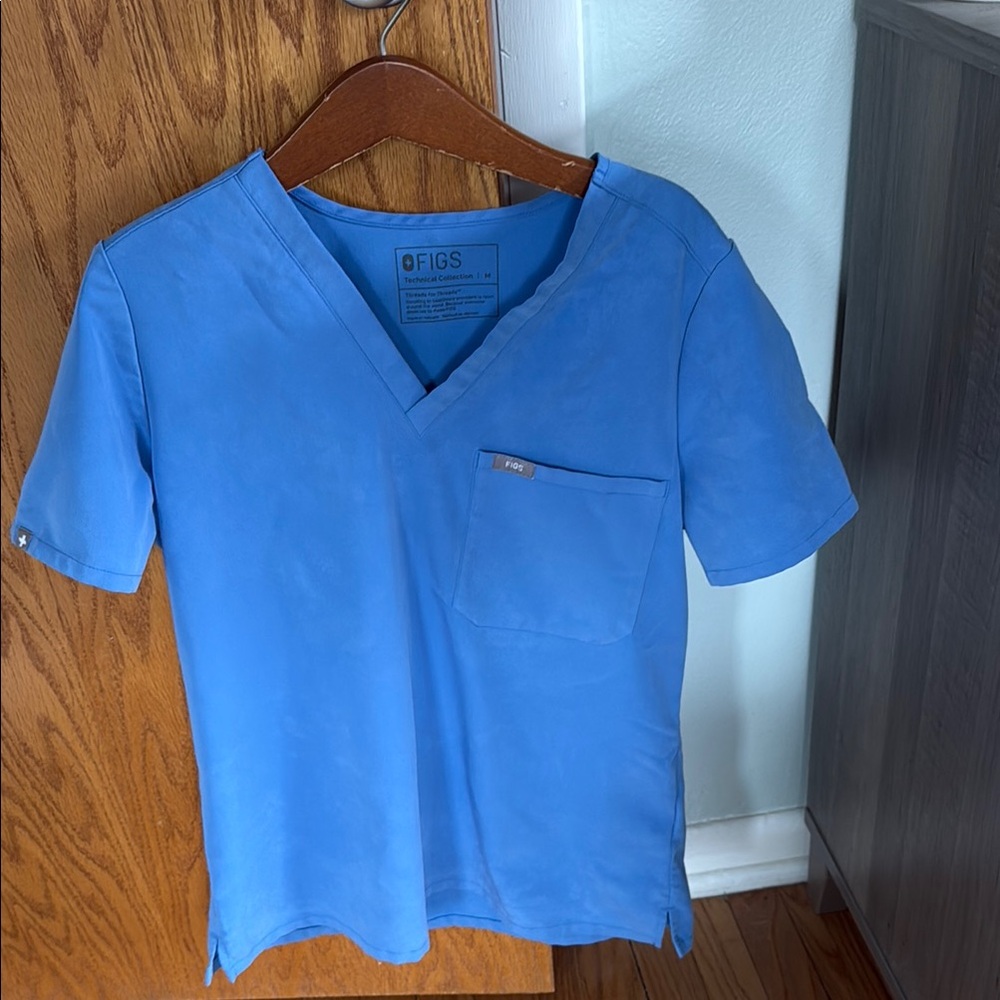 Figs Blue Scrub Top- Women’s